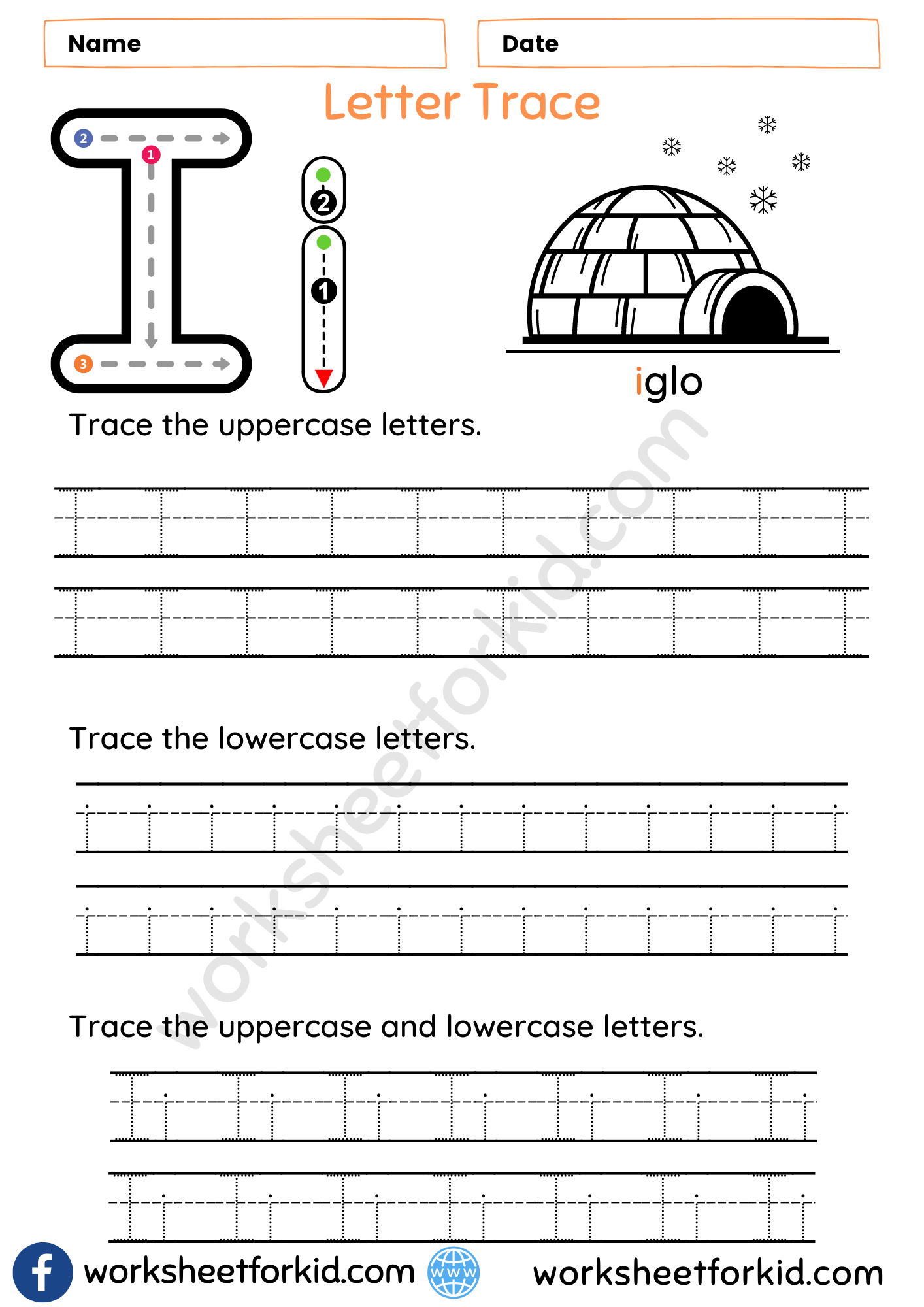 Letter Tracing Worksheets I