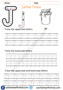 Letter Tracing Worksheets J - WorksheetForKid