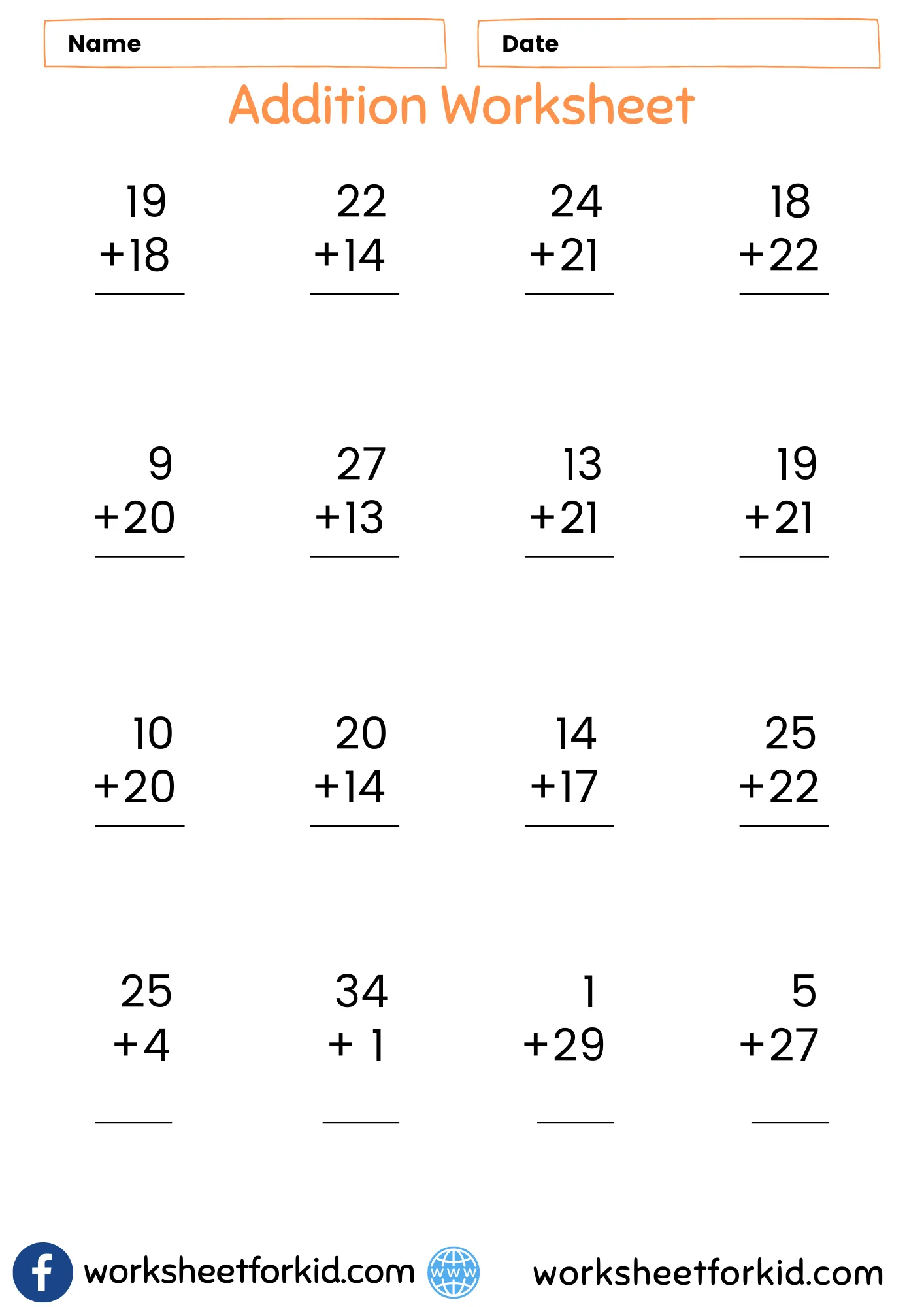 Addition Worksheet PDF Free Printable-8